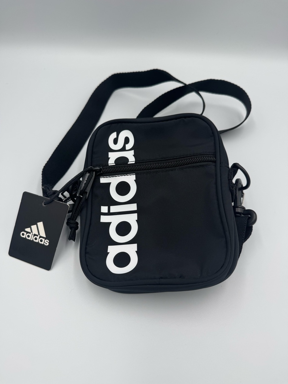 NWT! Adidas Black Crossbody Shoulder Bag with White Logo 🆕